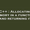 Allocating Memory in C++