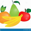 Apple Pear Banana Orange Cartoon