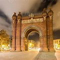 Arc De Triomf of Barcelona at Night