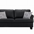 Black Sofa Bed Leather Look
