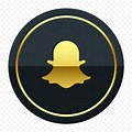Black and Gold Snapchat Logo