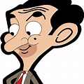 Black and White Wallpaper of Mr Bean Cartoon