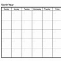 Blank 30-Day Template Free Printable Calendar