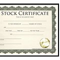 Blank Stock Certificate Template