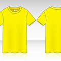 Blank Yellow T-Shirt Template