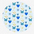 Blue Emoji Love Circle Icon