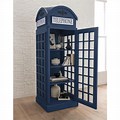 Blue Telephone Box Display Cabinet