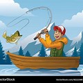 Boat Fishing Cartoon Catch Fish