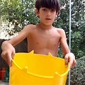 Boy Kids Ice Bucket Challenge