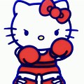Buff Hello Kitty with Boxing Gloves