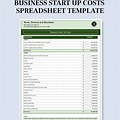 Business Startup Spreadsheet Template