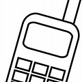 Cell Phone Vector Image Black and White