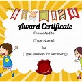 Certificate Template for Kids