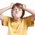 Child Frustrated White Background