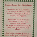 Christmas Advent Calendar Poem