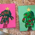 Christmas Cards Using Outline of Your Hand Video for Kids
