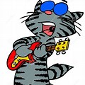 Clip Art Cat Playing Guitar