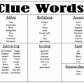 Clue Words in English