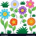 Colourful Flowers Cartoon