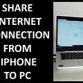 Connect iPhone Network to PC