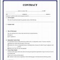 Contractor Contract Agreement Sample