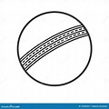Cricket Ball Clip Art Outline