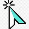 Cyan and White Click Cursor
