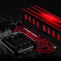Dark Red and Black Computer Motherboard