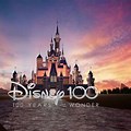 Disney 100 Years of Wonder Logo Sky Background