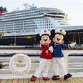 Disney Wish Cruise Ship with Mickey and Minnie