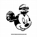 Distressed Mickey Mouse Head SVG