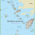 Dodecanese Islands Map with Names