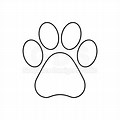 Dog Paw Print Outline SVG