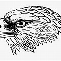 Eagle Open Beak Clip Art Black and White