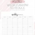 Editable Monthly Planner AM and Pm