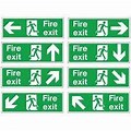 Emergency Exit Sign Board Straight Direction