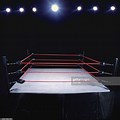 Empty Wrestling Ring Low Angle
