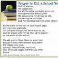 End of School Day Prayer