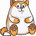 Fat Cat Cartoon Profile Logo