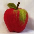 Fibre Art Apple Tree with Fruit