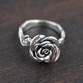 Fine Silver Rose Antique Ring