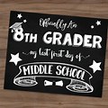 First Day of School 8th Grade Sign