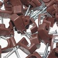 Flat Brown Cable Clips