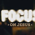 Focus On Jesus Dark Background