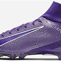 Football Cleats Nike Purple and Gold