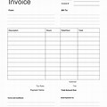 Free Invoice Blank Template for Printing