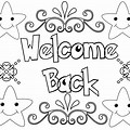 Free Printable Welcome Back Coloring Pages