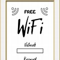 FreeWifi Printable Signs with Password
