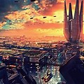 Futuristic City Desktop Backgrounds 4K