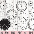 Futuristic Clock Face SVG